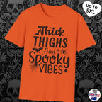 Thick Thighs and Spooky Vibes T-Shirt, up to 5XL