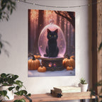 Black Cat Fine Art Print,  Dark Academia, Goth Wall Decor, Gothic Gallery Wall, Witchy Halloween Decor