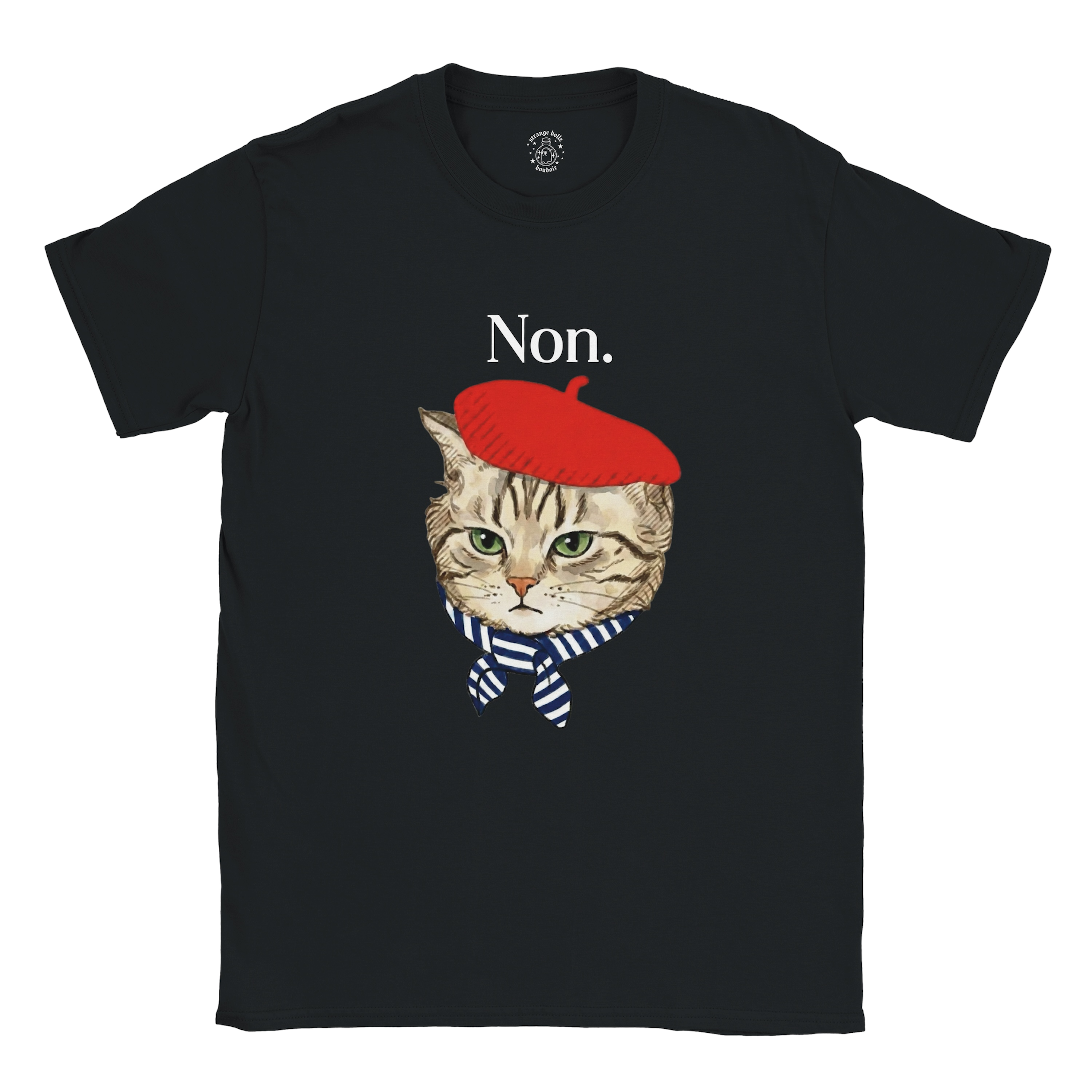 Funny cat T-shirt, French humour, NON !