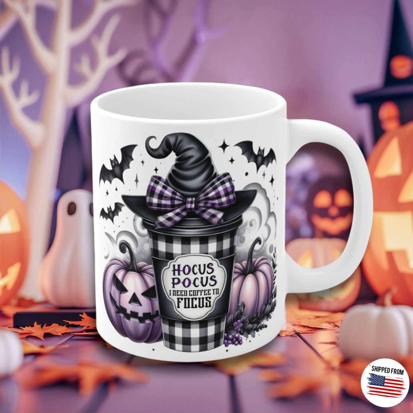 Hocus Pocus, need Coffee to focus, Witchy Mug