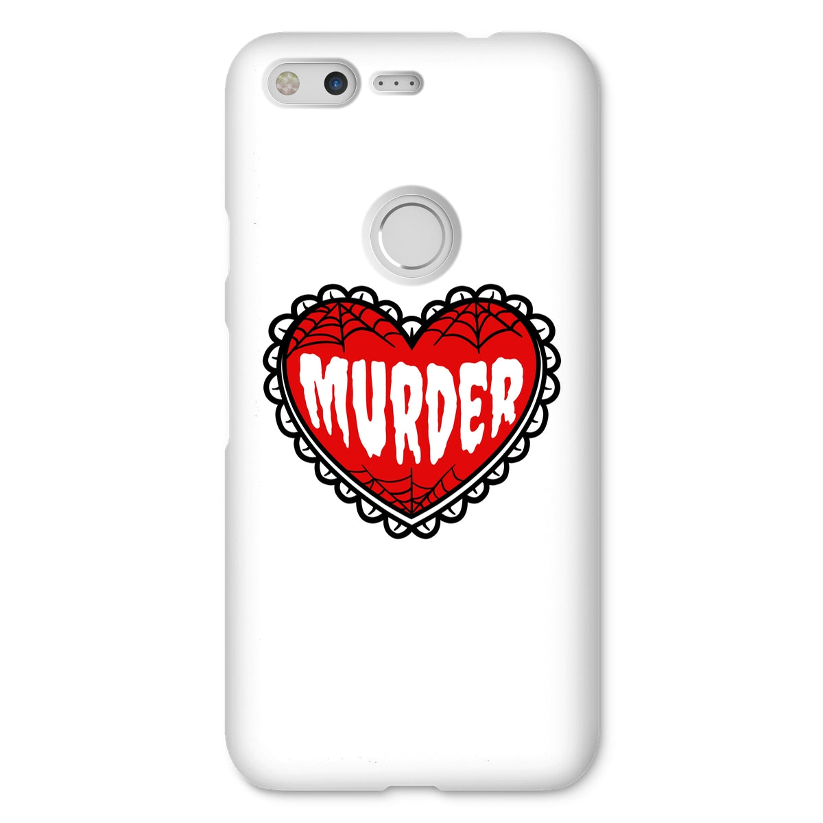 Murder, cute heart design Snap Phone Case