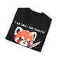 Cute Red Panda T-shirt, up to 5XL, Sensitive but Fight Me, red panda with knife