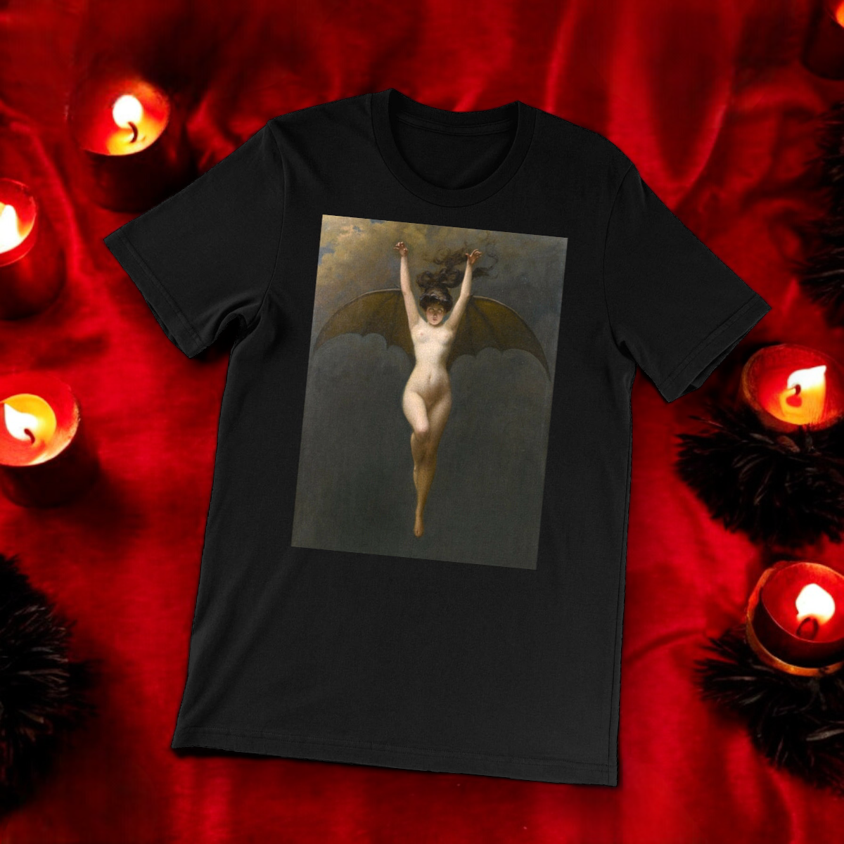 Vampire Bat Lady, Nadja, goth, Short Sleeve T-Shirt