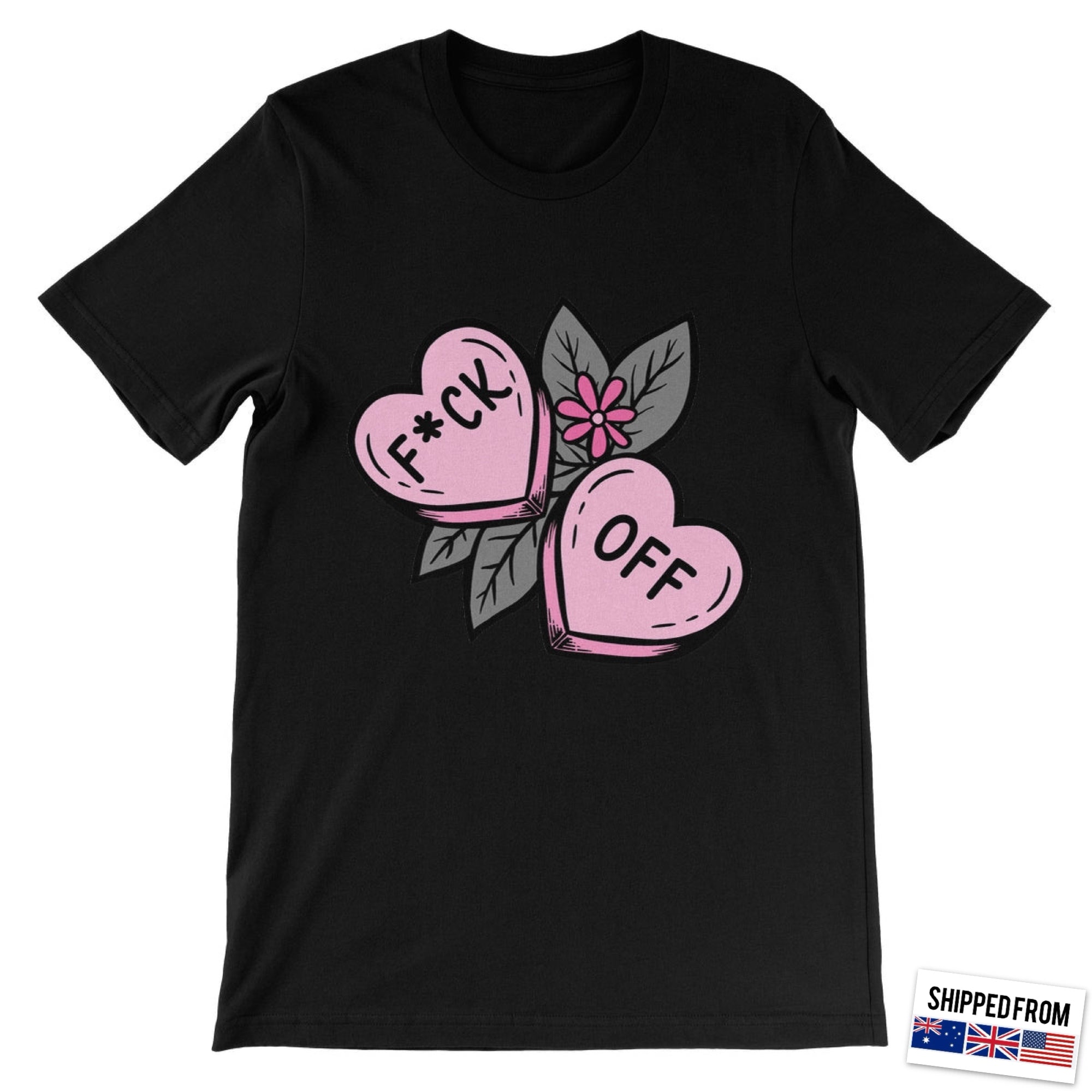 F*ck Off cute tattoo design, Short Sleeve T-Shirt