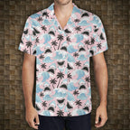 Shark Attack funny Hawaiian men's shirt  