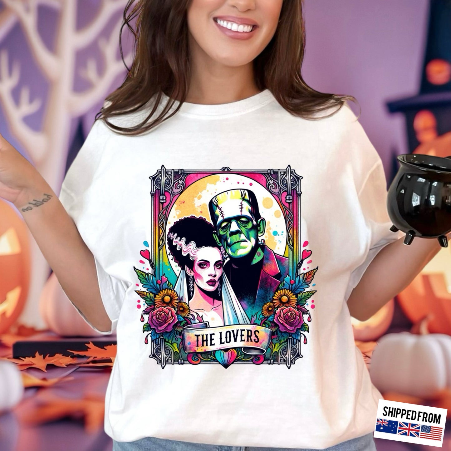 Frankenstein Tarot card Softstyle T-Shirt