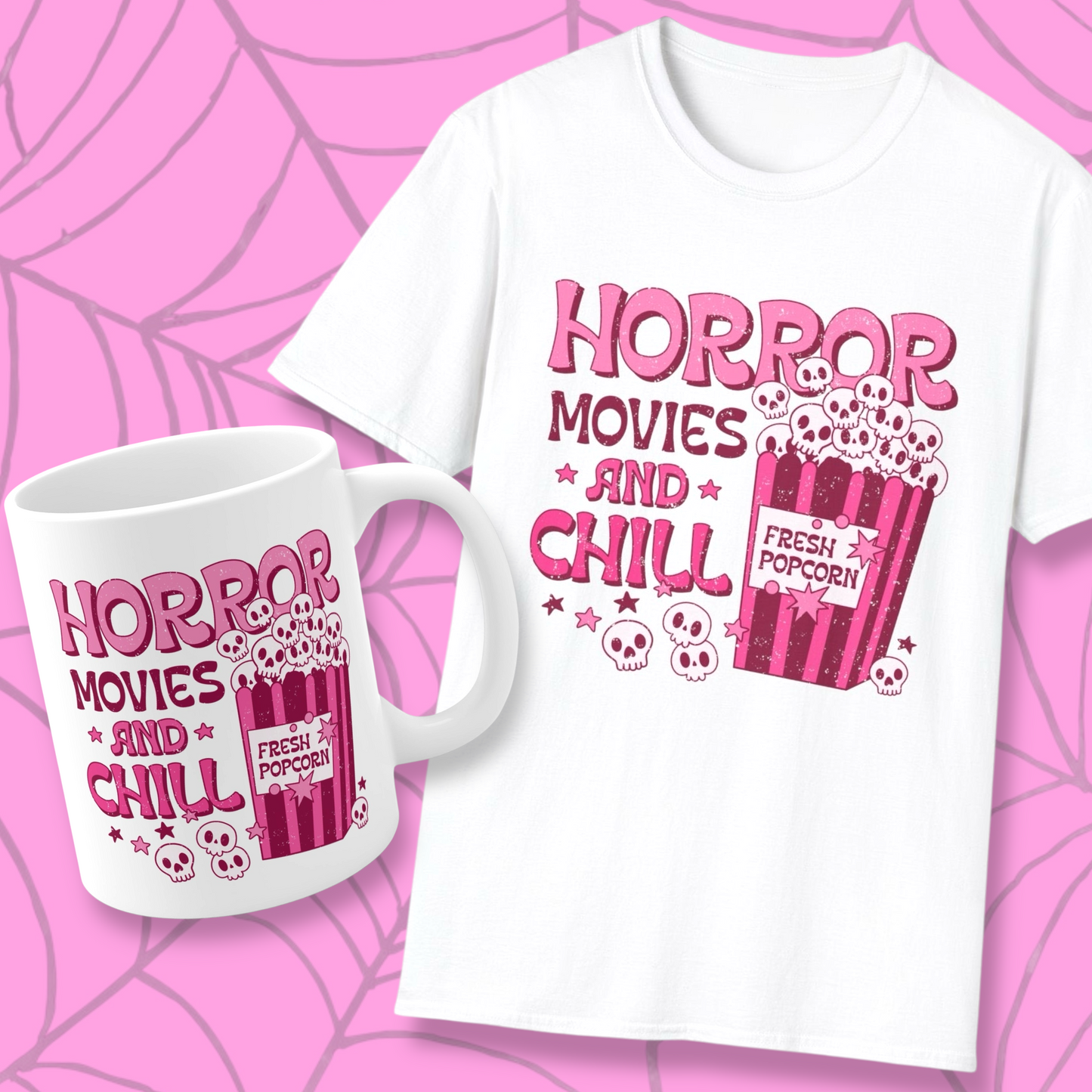 Horror movies and Chill, Halloween, Softstyle T-Shirt