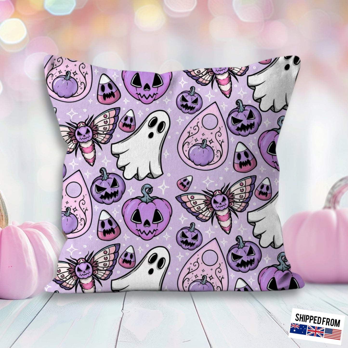 Spooky cute pastel Halloween Cushion