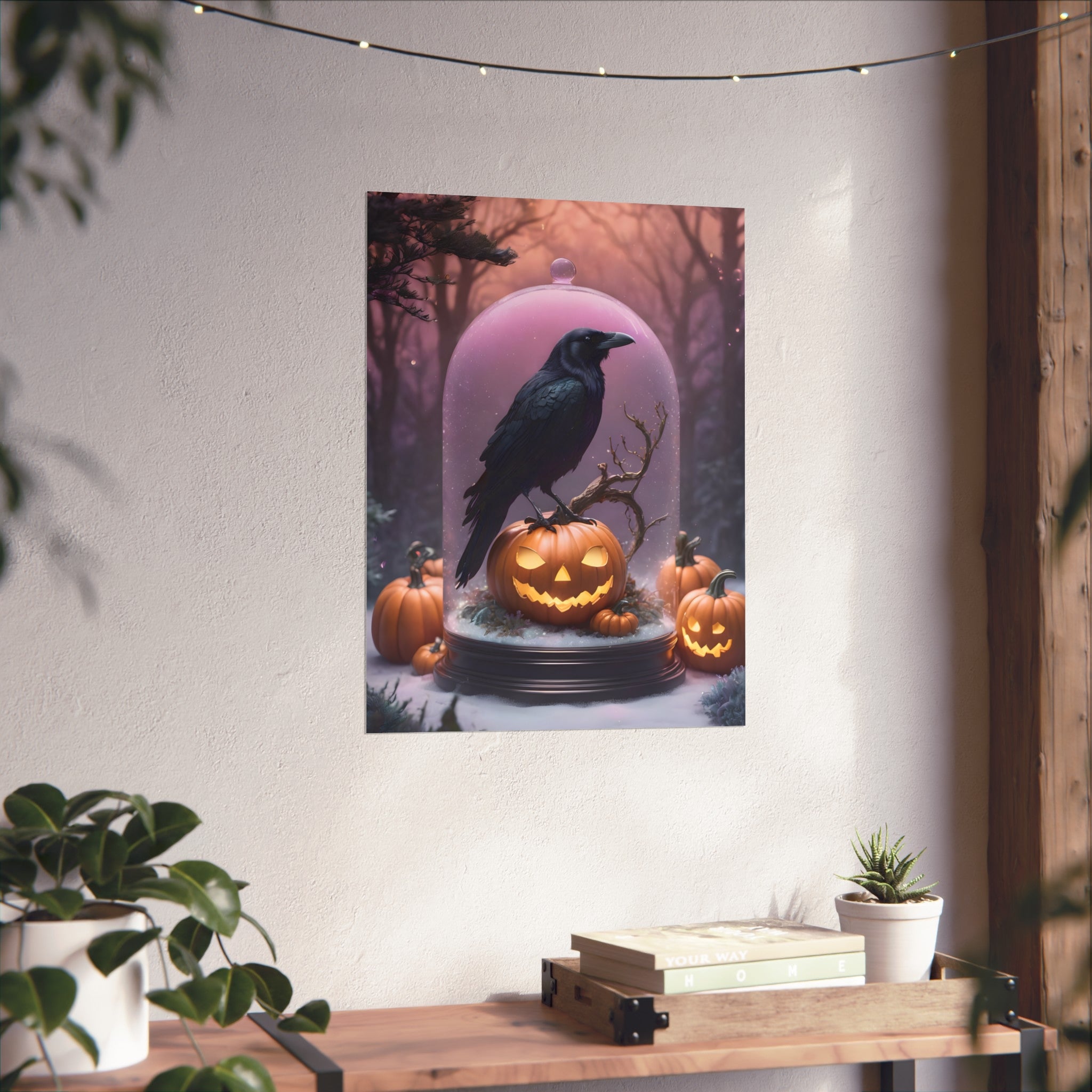Dark Raven Fine Art Print. Dark Academia, Goth Wall Decor, Gothic Gallery Wall, Halloween Decor