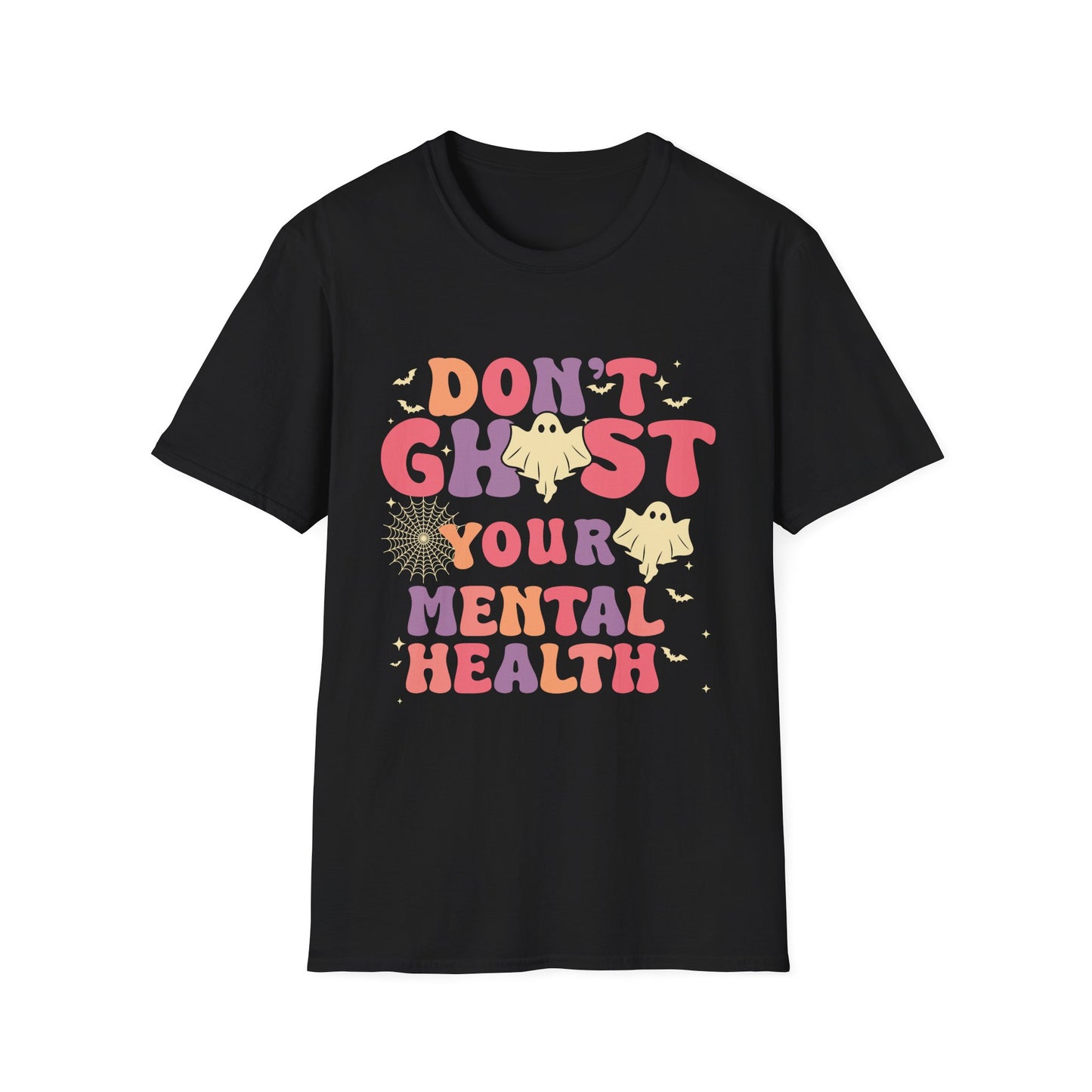 Don’t ghost your Mental Health T-shirt, up to 5XL, spooky cute