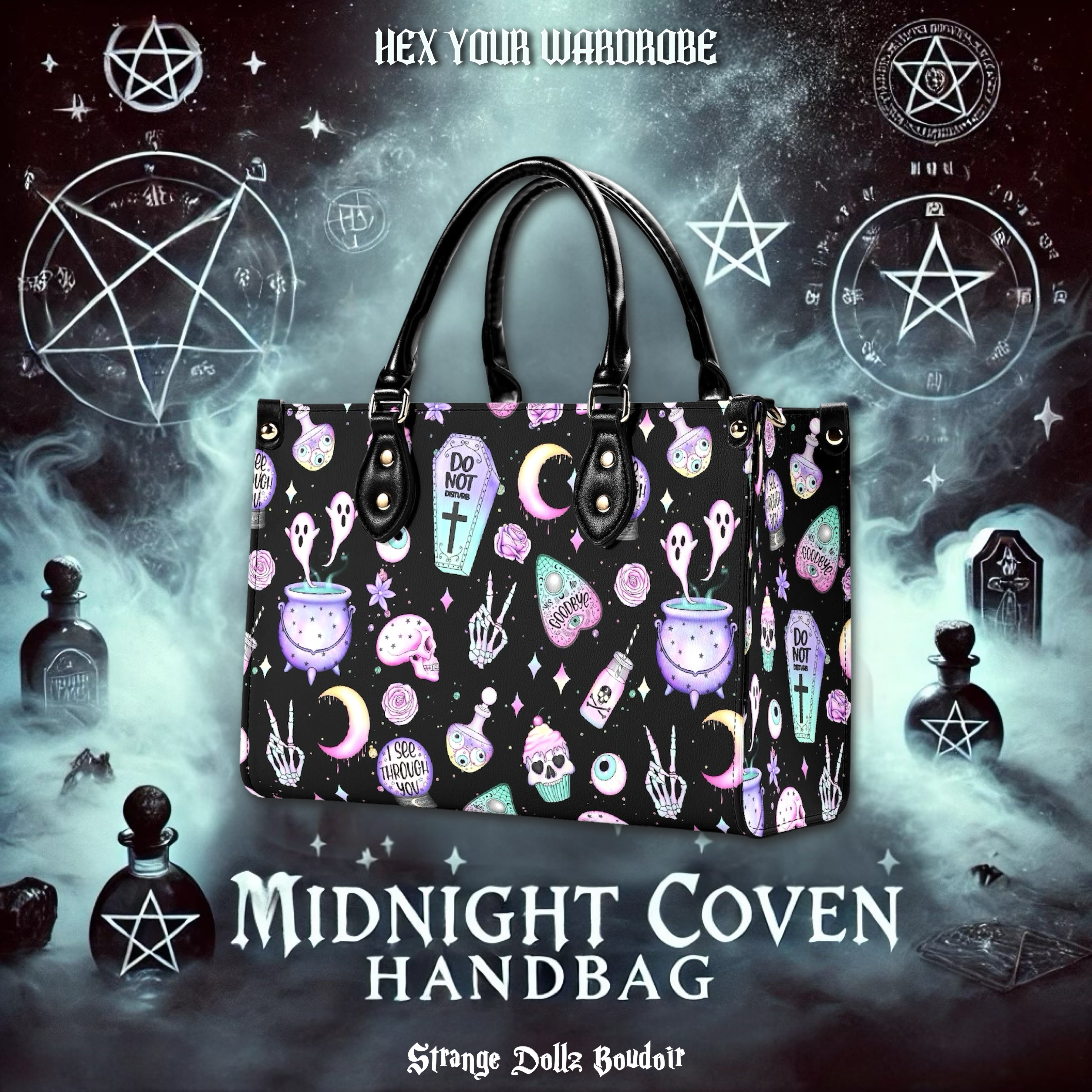 Pastel Goth Vegan Leather Handbag