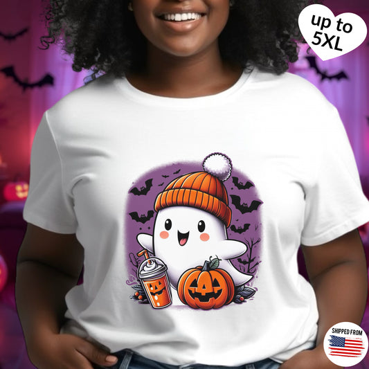 Cute Ghost, Halloween Softstyle T-Shirt, spooky cute, up to 5XL