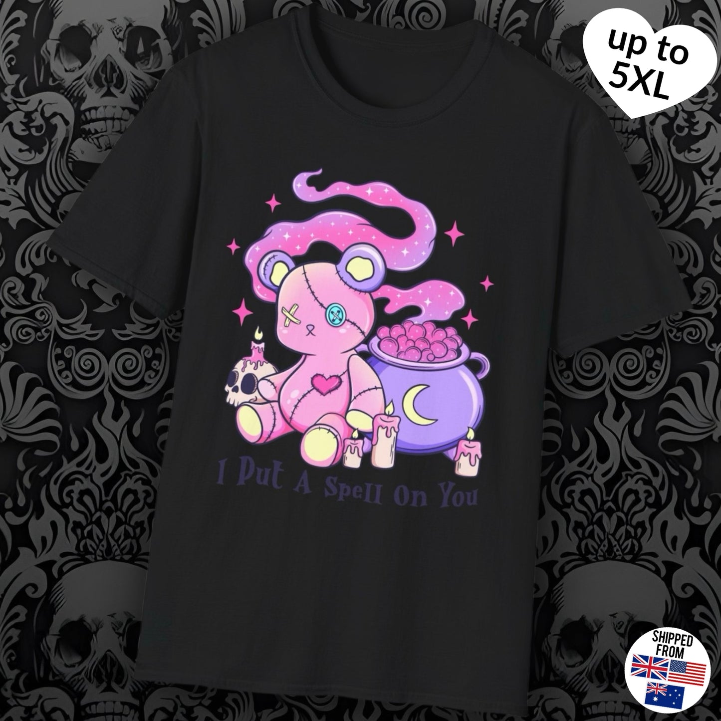 I put a spell on you, Softstyle T-Shirt, Halloween, kawaii, up to 5XL