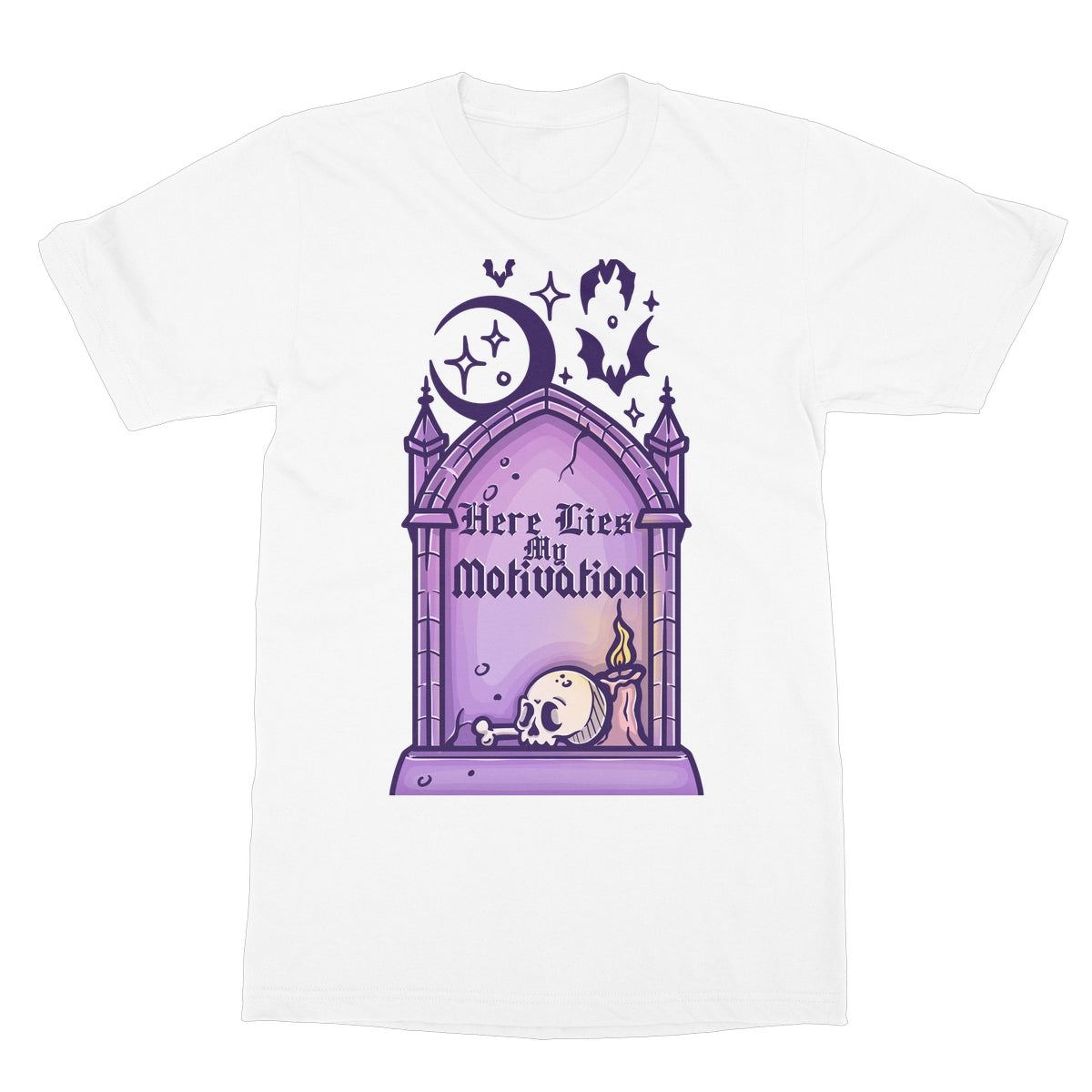 Here Lies my Motivation ,Softstyle T-Shirt