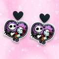 Love Nightmare gothic earrings, 925 sterling silver, Halloween, Strange Dollz Boudoir