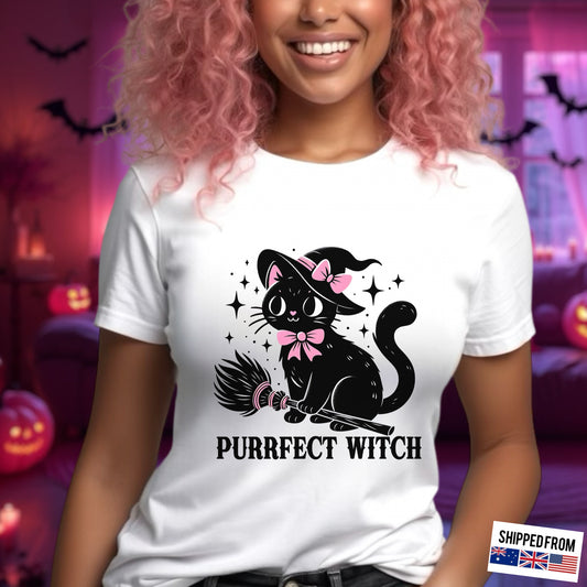 Purrfect Witch, Softstyle T-Shirt