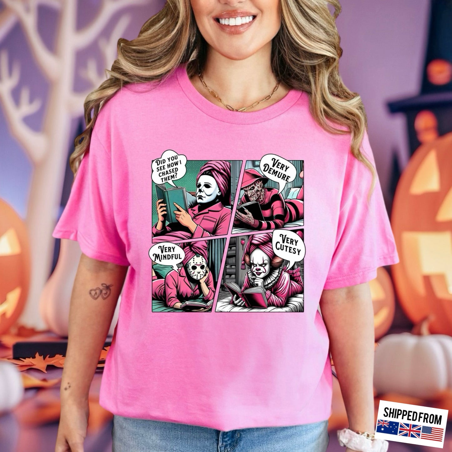 Demure horror movies, Pastel goth, Halloween Softstyle T-Shirt