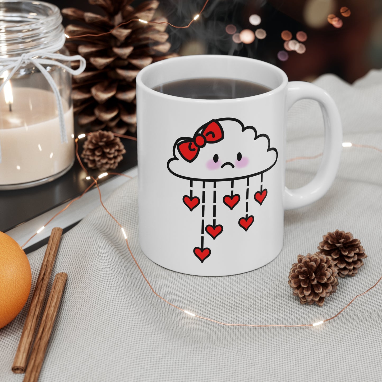 Cute sad cloud Mug, kawaii