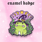 Witchy Frog enamel pin badge, Strange Dollz Boudoir