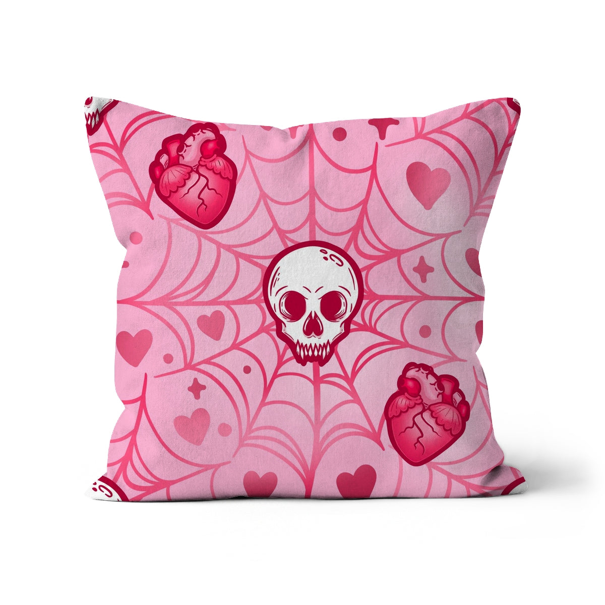 Pastel Spiderweb Halloween Cushion