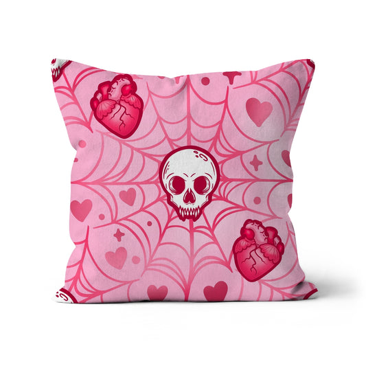 Pastel Spiderweb Halloween Cushion