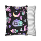 Spooky Vibes Square Pillowcase, Halloween, Pastel Goth