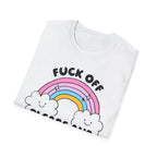 F*ck off please and thank you, Softstyle T-Shirt, rainbow, pastel, up to 5XL