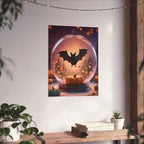 Bat and Pumpkins Fine Art Print, Dark Academia, Goth Wall Decor, Gothic Gallery Wall, Halloween Decor