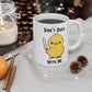 Don’t Duck with Me Mug, cute duck with knife