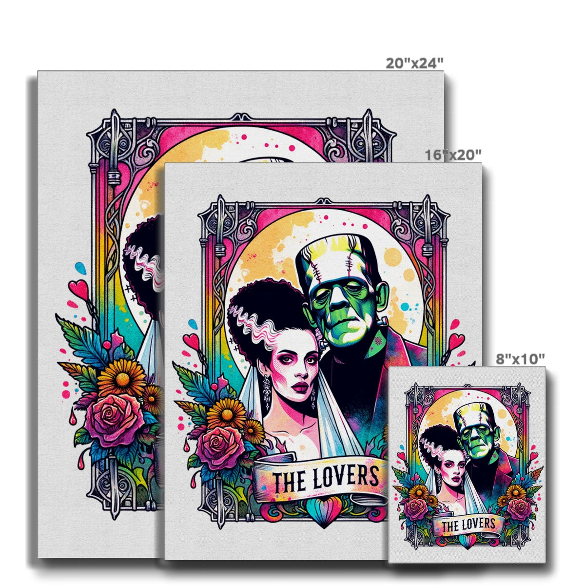 Frankenstein Tarot card Canvas