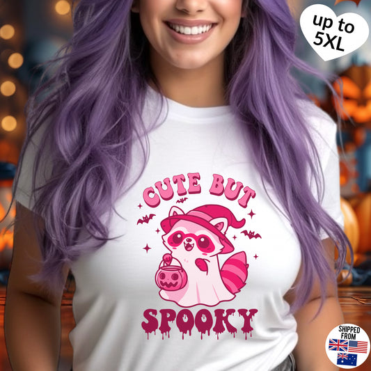 Cute but Spooky, T-Shirt, up to 5XL, cute Racoon, Halloween