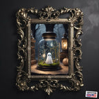 Cute Ghost Fine Art Print, Dark Academia, Goth Wall Decor, Gothic Gallery Wall, Halloween Decor