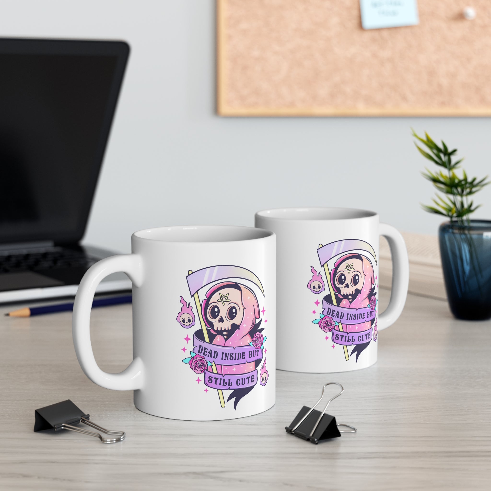 Dead inside but still cute Mug, Halloween, kawaii