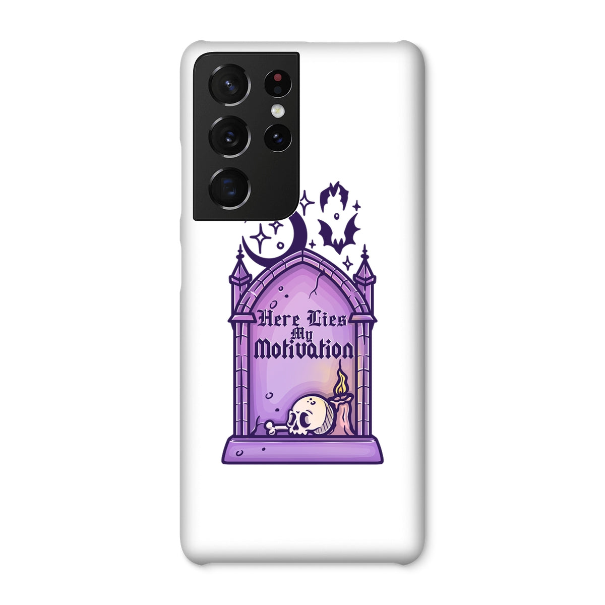 Here Lies my Motivation Snap Phone Case