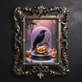 Fine Art Print of a Raven. Dark Academia, Goth Wall Decor, Gothic Gallery Wall, Halloween Decor