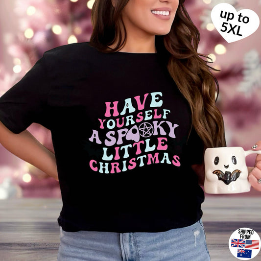 Spooky Little Christmas T-shirt, up to 5XL, pastel goth