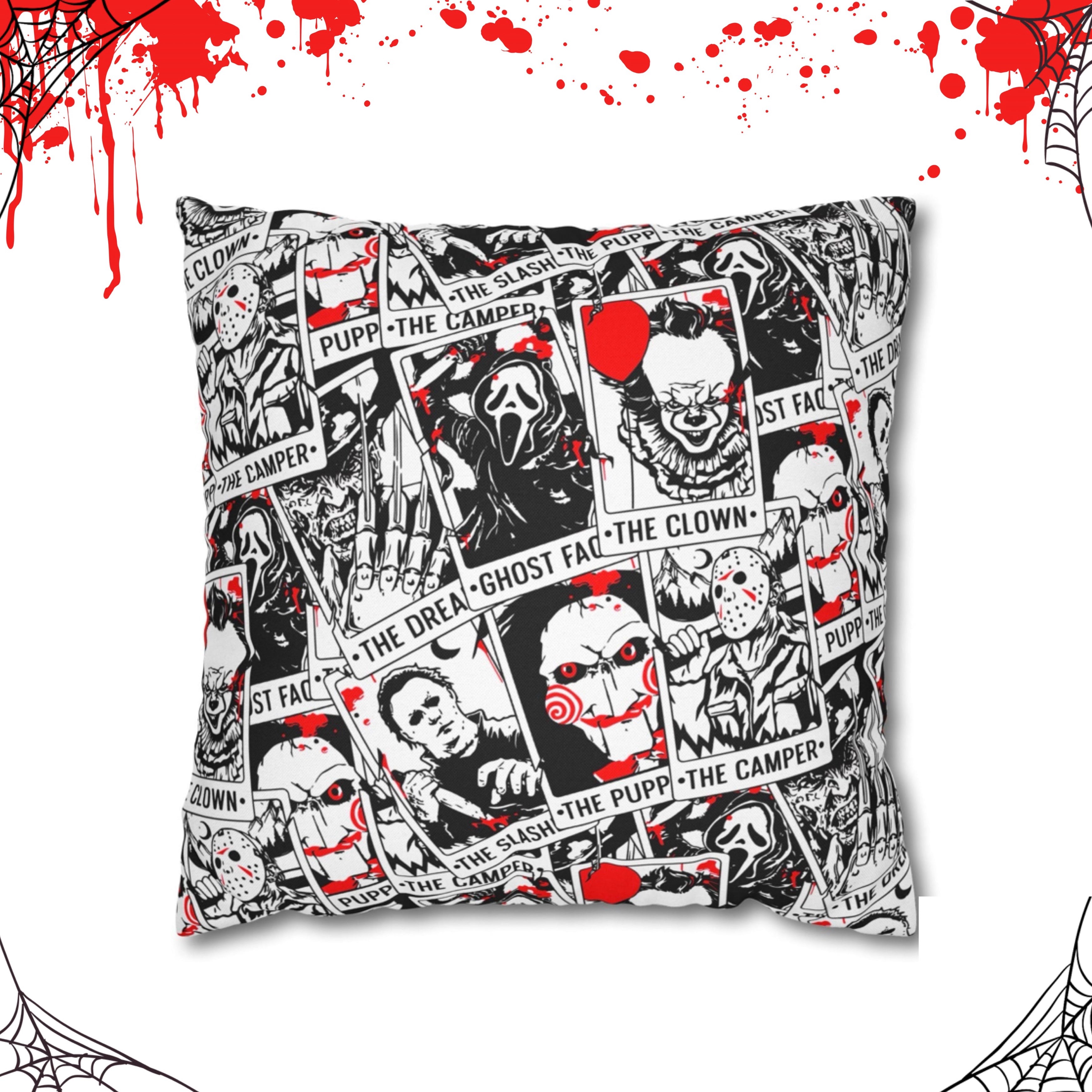 Horror Movies Tarot Square Pillowcase, Halloween