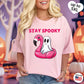 Stay spooky, cute flamingo, Softstyle T-Shirt, Halloween