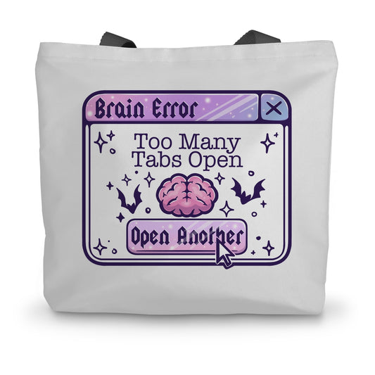 Brain Error Canvas Tote Bag