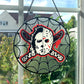 Horror movies glass handcrafted suncatcher, Halloween, Jason Voorhees, Michael Myers