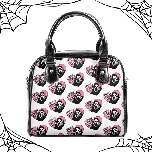 Ghostface Call Me Vegan Leather Handbag, Horror Movies