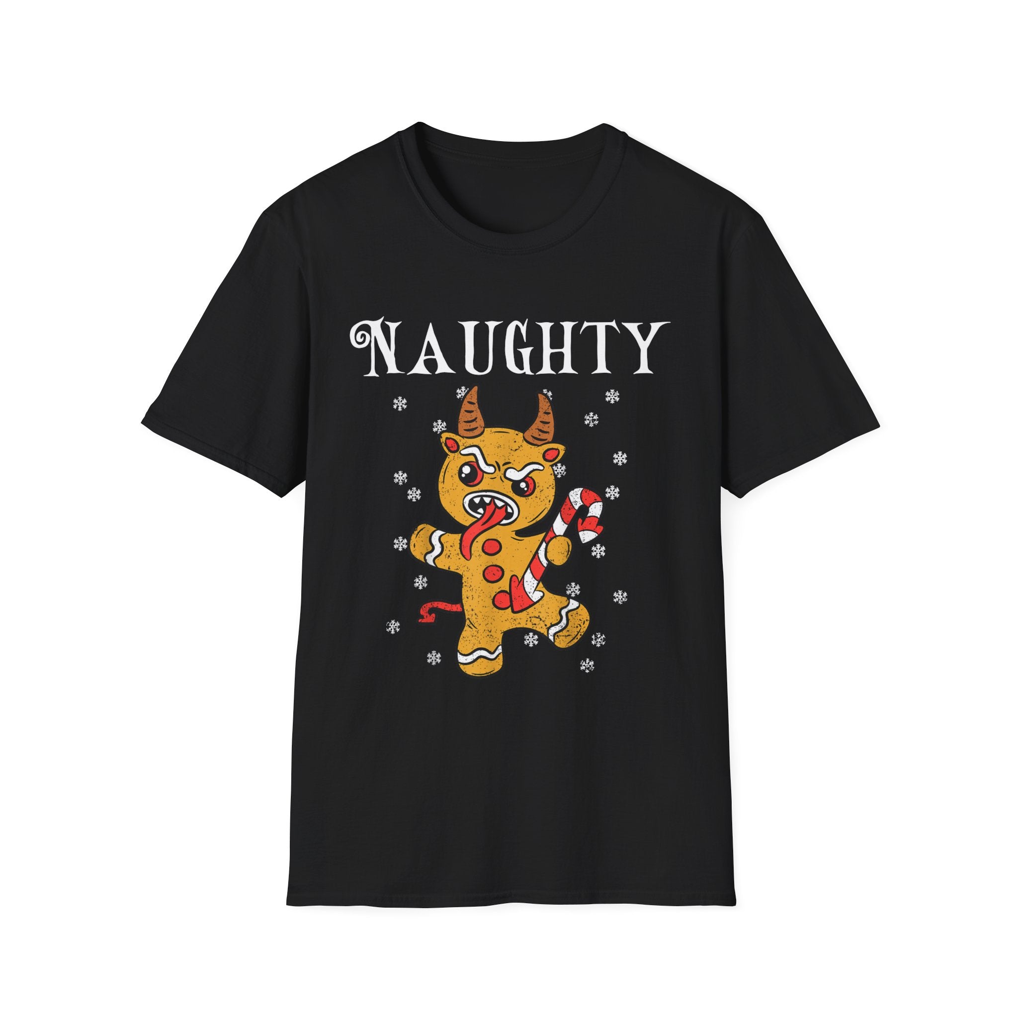 Naughty Krampus Gingerbread man, Christmas T-shirt, up to 5XL