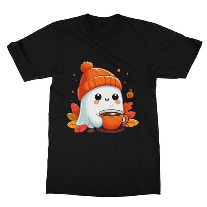 Cute ghost, caffeinated, Halloween, Softstyle T-Shirt