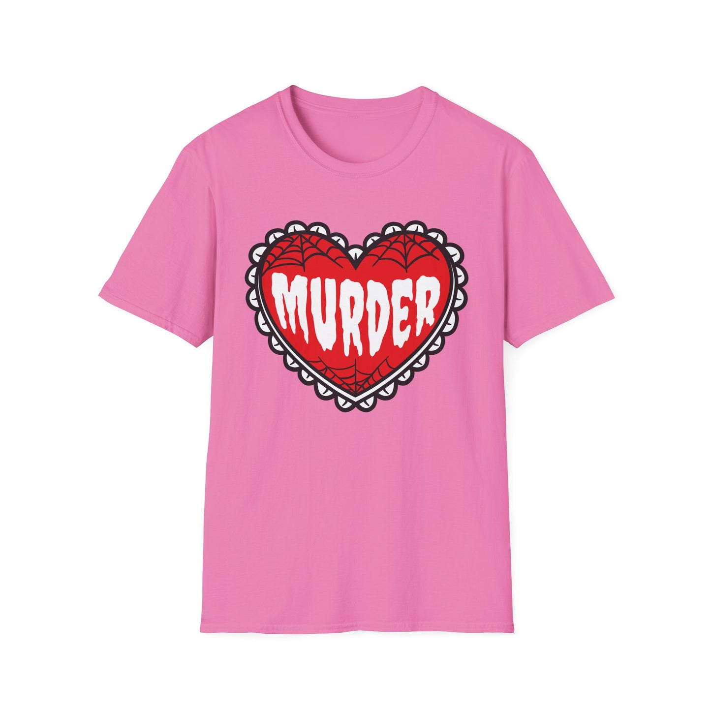 Murder, cute heart design, Softstyle T-Shirt