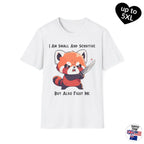 Cute Red Panda T-shirt, up to 5XL, Sensitive but Fight Me, red panda with knife