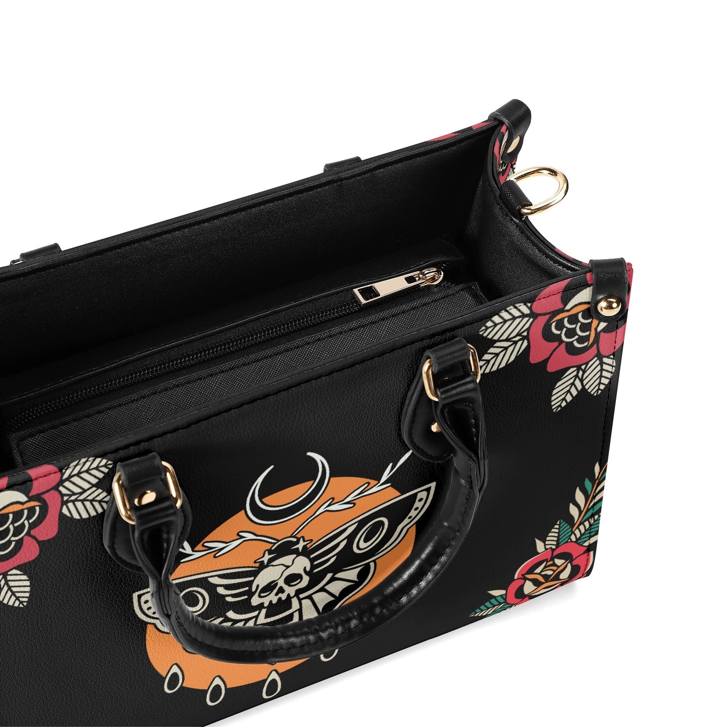 Death Moth Tattoo Vegan Leather Handbag