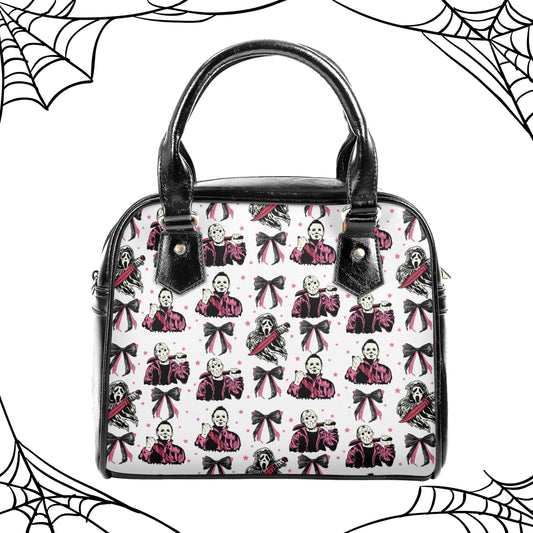 Coquette Horror Movies Vegan Leather Handbag, Halloween