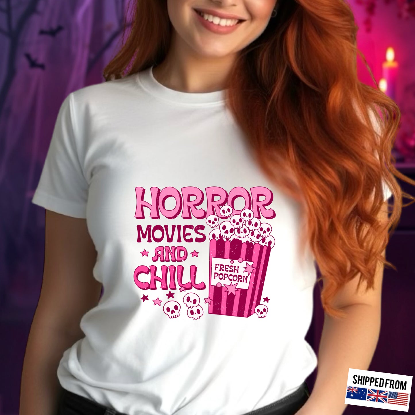 Horror movies and Chill, Halloween, Softstyle T-Shirt