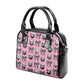 Coquette Horror Movies Pink Vegan Leather Handbag