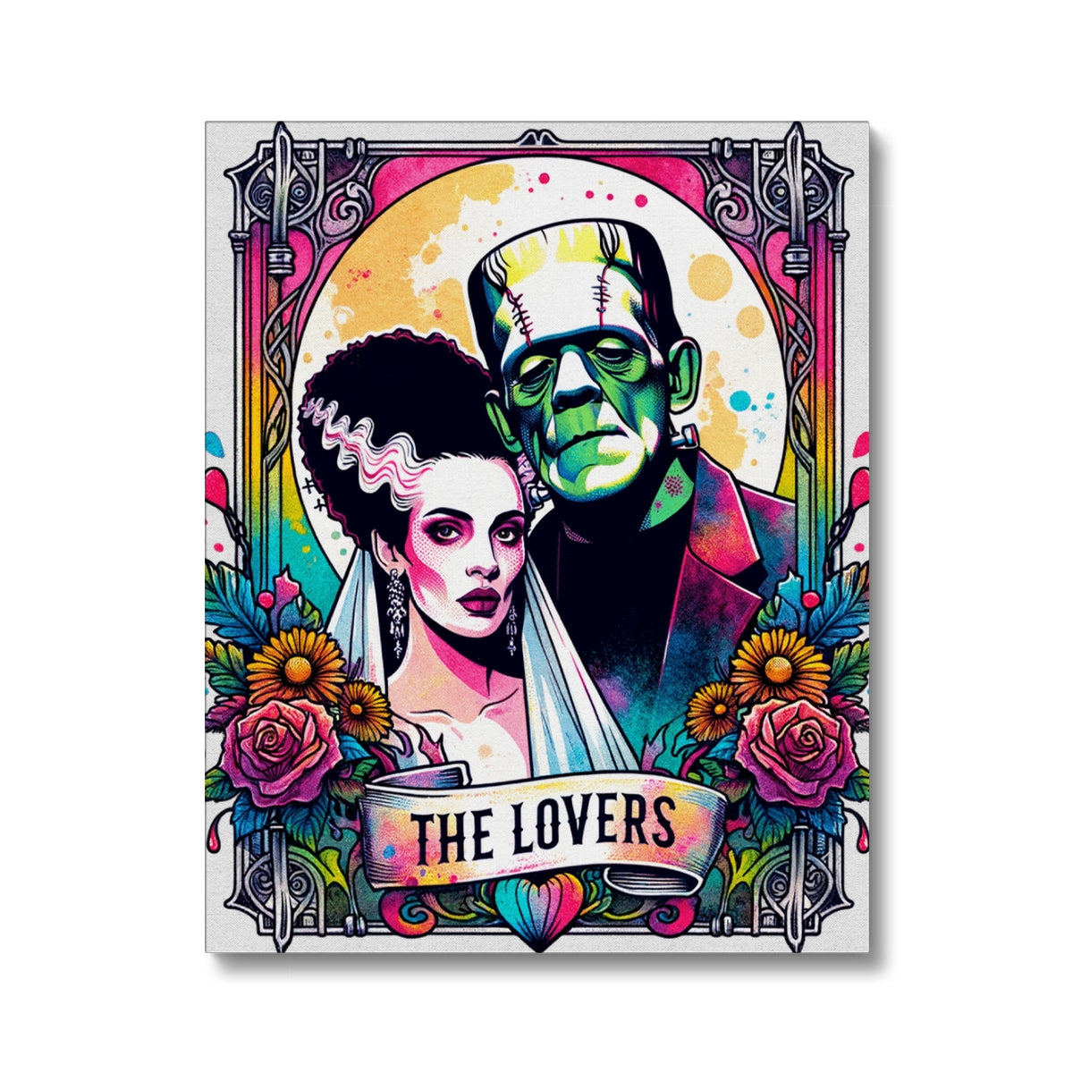 Frankenstein Tarot card Canvas